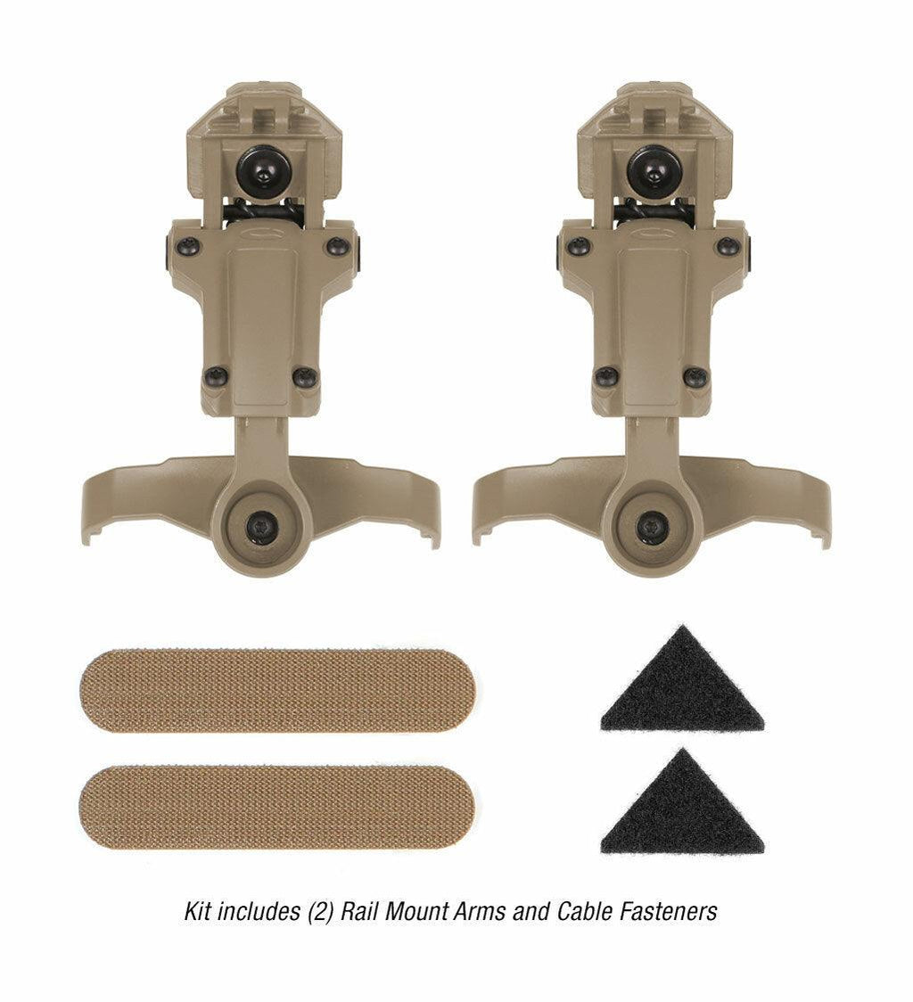 Ops-Core AMP Arms - Vented & Fixed Rail Mounts - Instant Heat Dump & NVG Balance