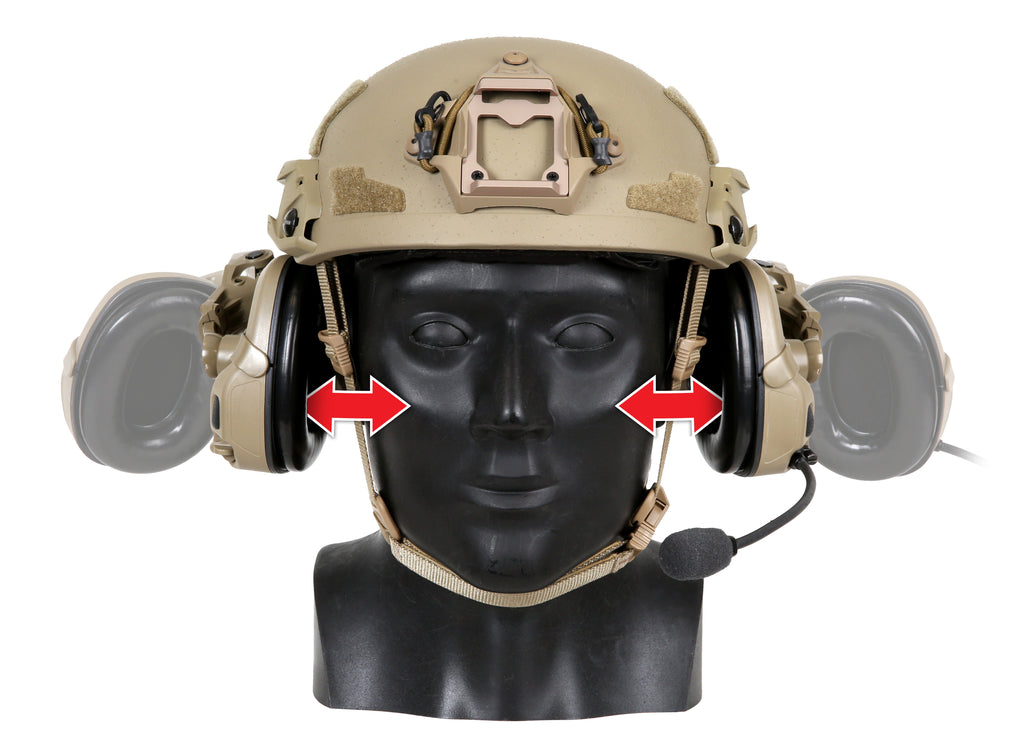 Ops-Core AMP Arms - Vented & Fixed Rail Mounts - Instant Heat Dump & NVG Balance